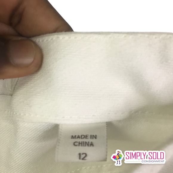 Coldwater Creek Natural Fit Women's Jeans High-Rise White Cotton Stretch Sz 12 - Picture 7 of 8